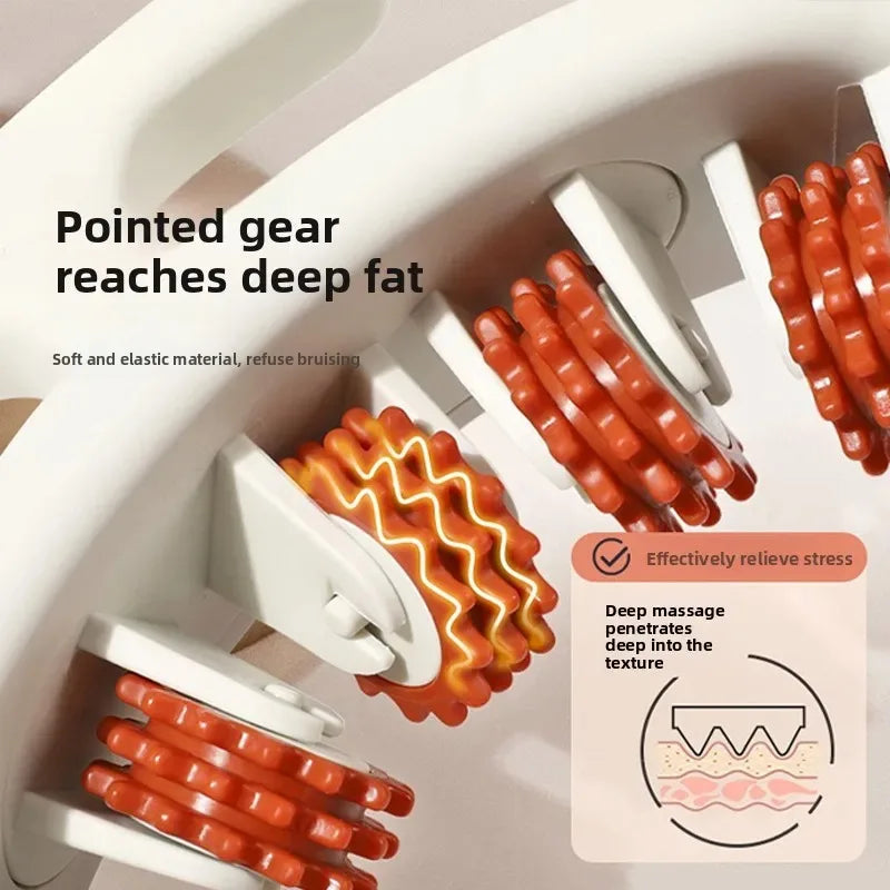 Multi-Function Ring Leg Massager Massage Roller Detachable Handles for Full Body Neck Shoulder Abdominal Muscle Slimming