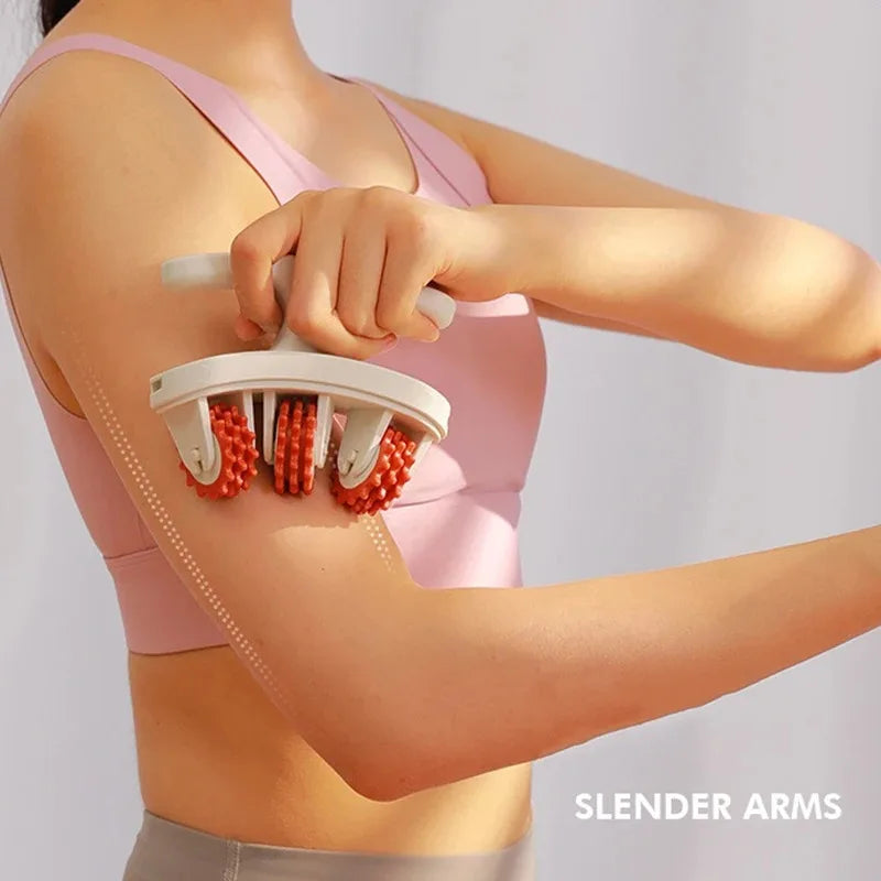 Multi-Function Ring Leg Massager Massage Roller Detachable Handles for Full Body Neck Shoulder Abdominal Muscle Slimming
