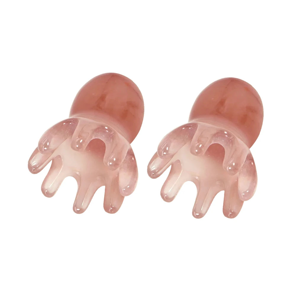 Resin Octopus Massage Comb Head Meridian Scraping Scalp Massage Brush Acupuncture SPA Guasha Massage Comb Fatigue Relief Massage