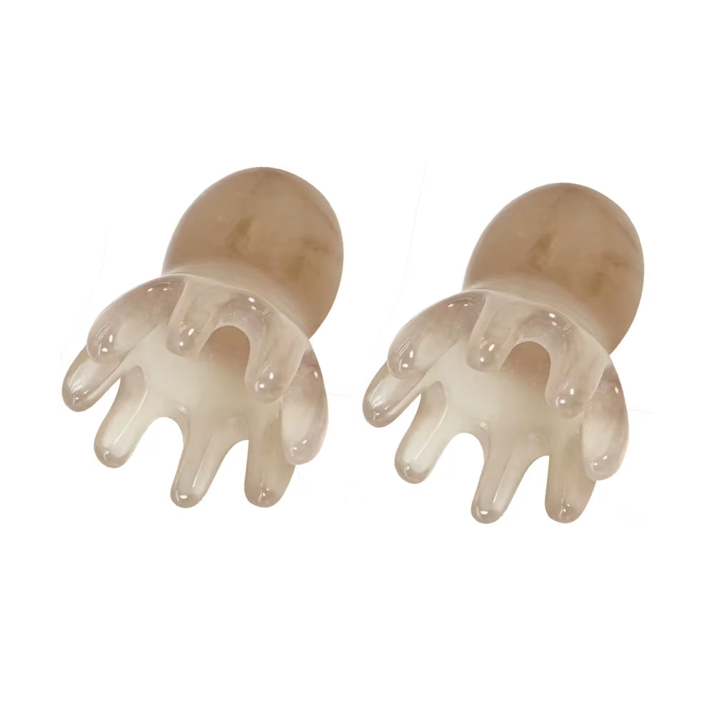 Resin Octopus Massage Comb Head Meridian Scraping Scalp Massage Brush Acupuncture SPA Guasha Massage Comb Fatigue Relief Massage