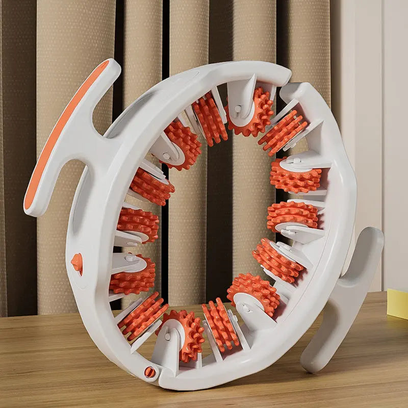 Multi-Function Ring Leg Massager Massage Roller Detachable Handles for Full Body Neck Shoulder Abdominal Muscle Slimming