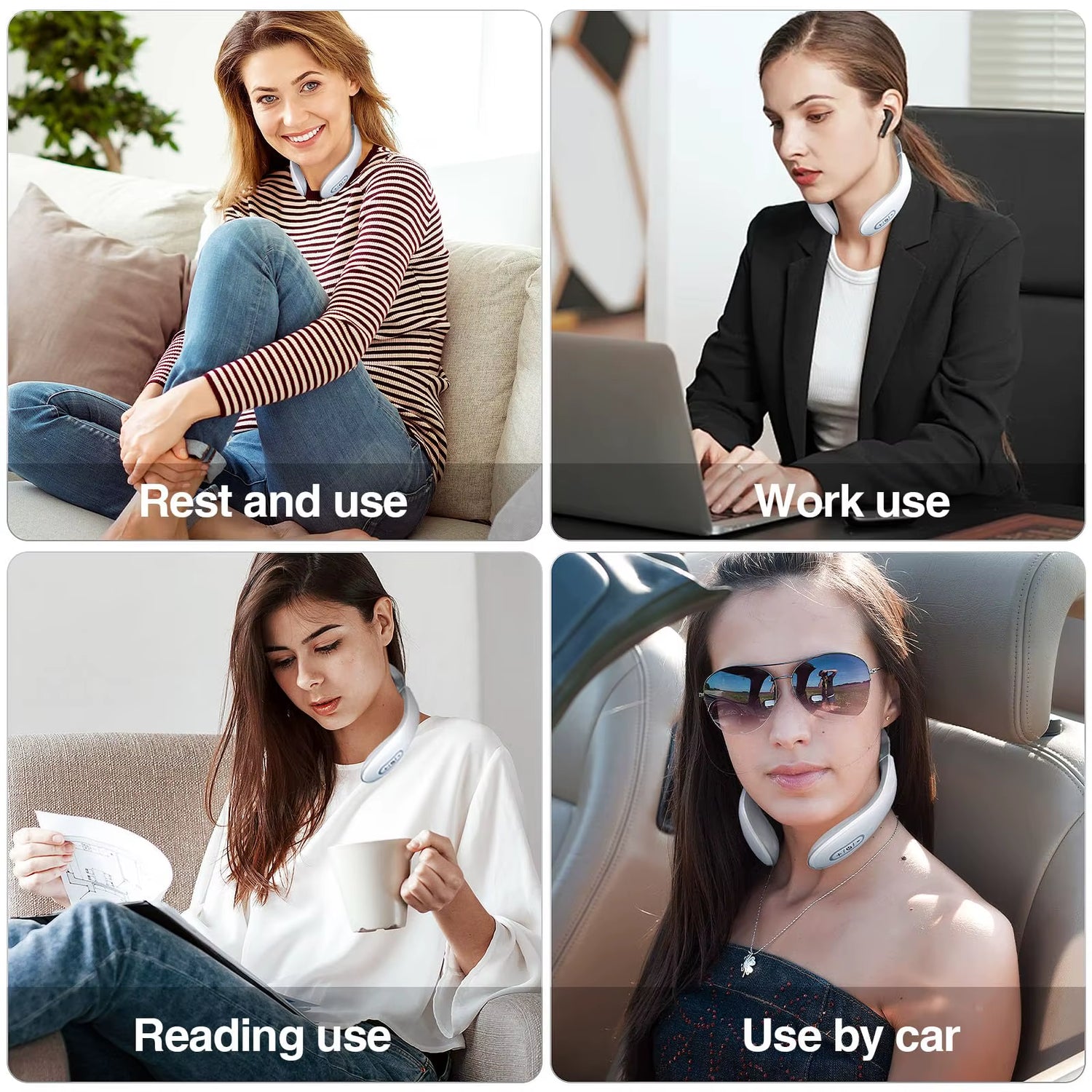 Smart Neck Massage Instrument Portable Shoulder Neck Massage Cervical Vertebra Health Care Vibrator Red Light Massage