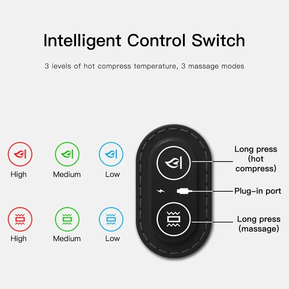 Neck Massage Pillow Electric Massage Hot Compress Vibration Massage Cervical Pillow Relaxing Sleeping Memory Foam Spine Support