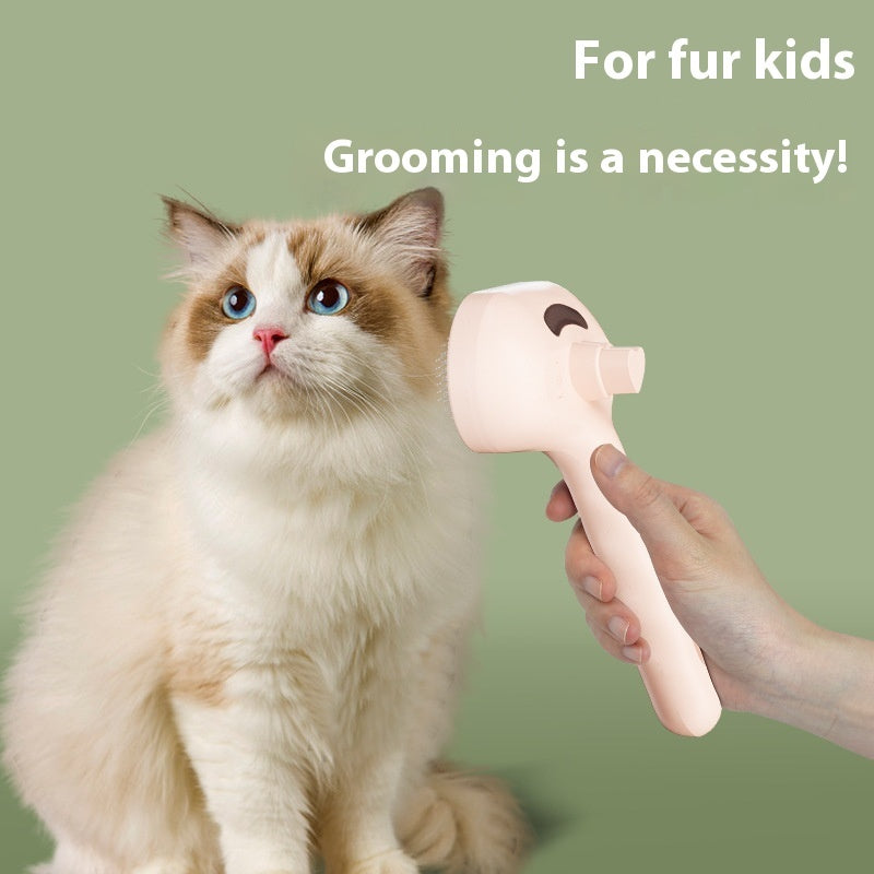 Steam pet grooming brush for cats and dogs