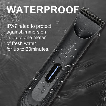 Electric Groin Hair Trimmer for Men,Body Groomer &amp; Pubic Waterproof Hair Trimmer,Replaceable Ceramic Blade