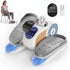 under Desk Elliptical Machine, 12 Adjustable Speeds Quiet, LCD Monitor, Portable Fitness Equipment Gift for Family with Resistance Bands