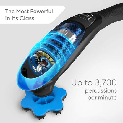 Deep Tissue Massager for Back, Shoulders, Neck &amp; Sore Muscles - Cordless Electric Handheld Massager Full Body Pain Relief - Percussion Massage Therapy for Legs, Feet &amp; Body (Black)