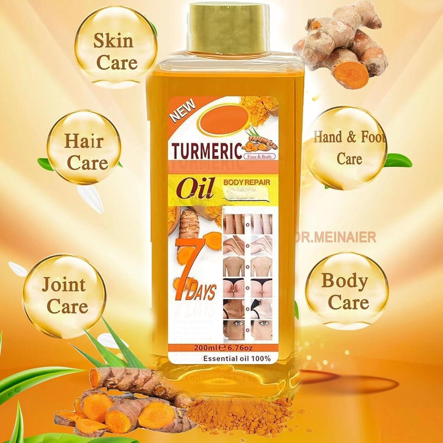 Turmeric Oil Facial Body Massage Oil, Massage Spa, Massage Relaxation First Choice (1)